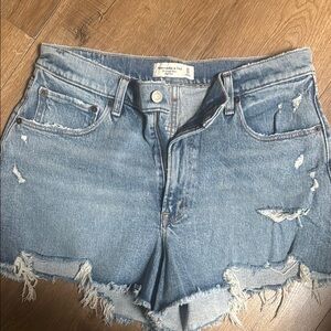 Abercrombie & Fitch Women's Blue Denim Shorts